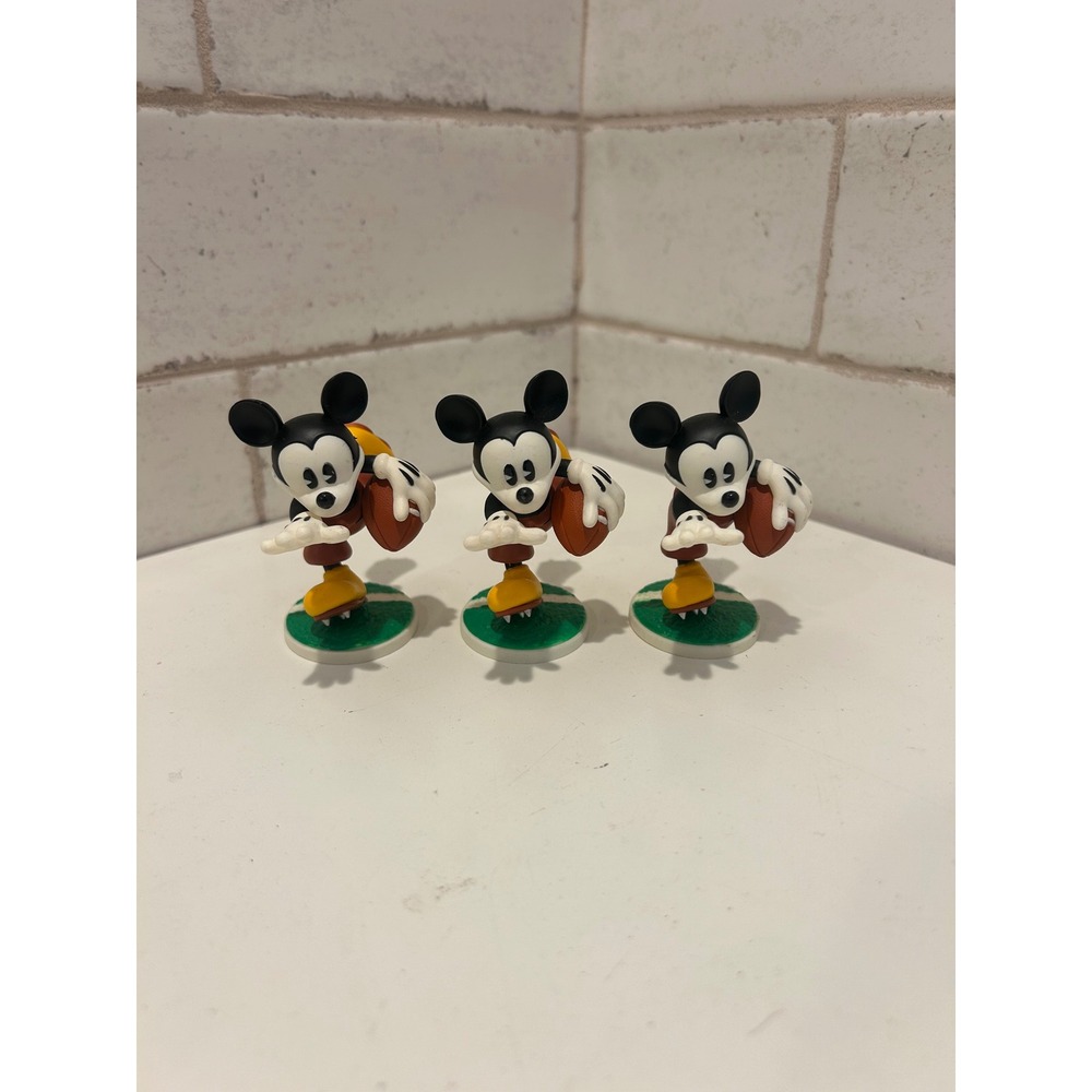 Disney Hallmark Touchdown Mickey 1932 Football Figurine Set of 3 2016 HMK MK16
